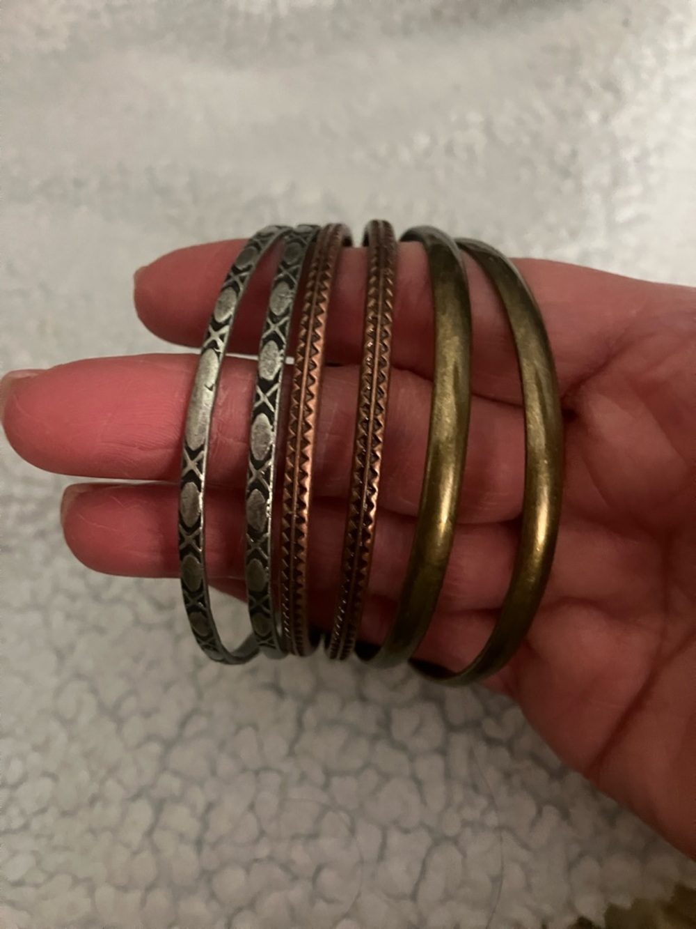 SO Mixed Metal Bangle Set - Gold & Silver Tones